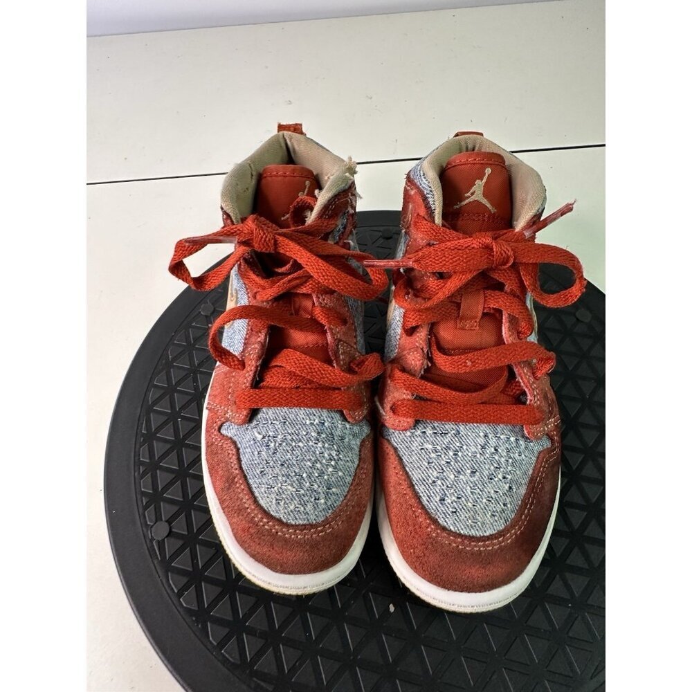 Air Jordan 1 Mid Denim Red Sz 13c DM4383-600 - Picture 12 of 16